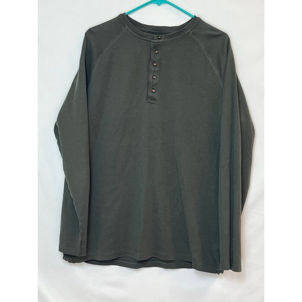 Beretta Men's Size XL Green Long Sleeve Henley Shooting Hunting Outdoors